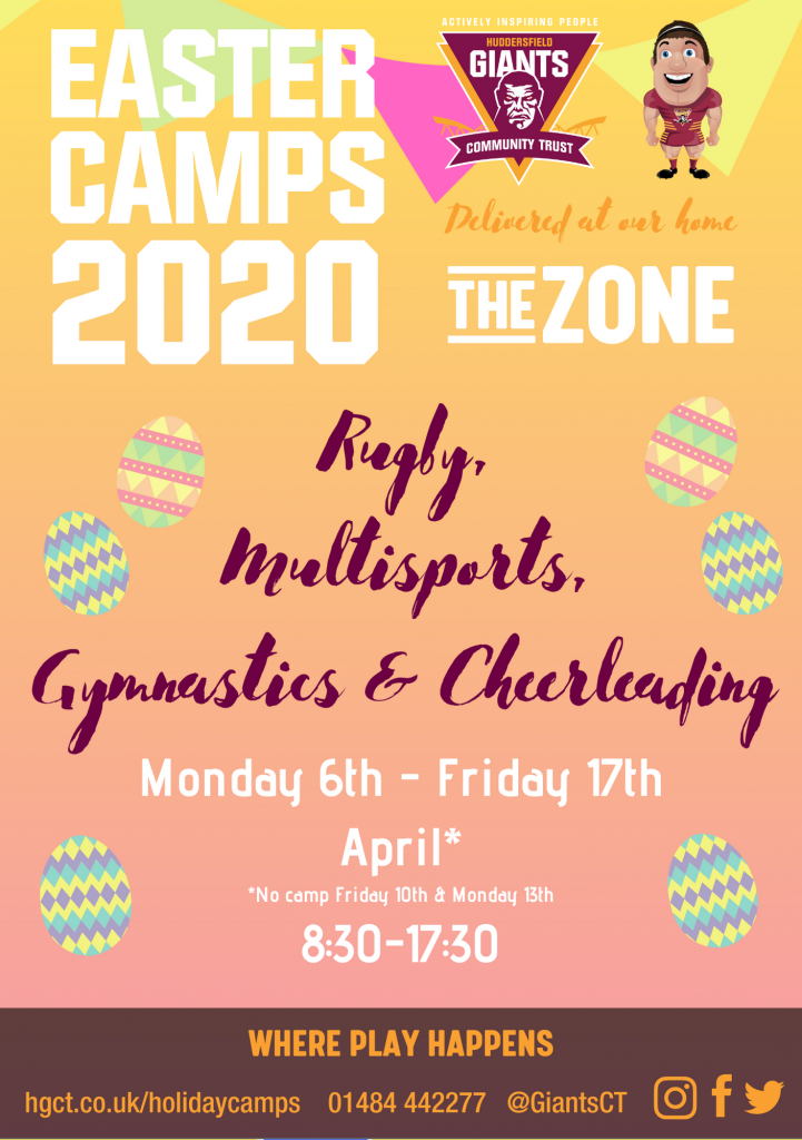 Easter Camps LIVE Huddersfield Giants Community Trust